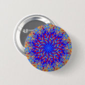 Knop Blauwe kenmerken Ronde Button 5,7 Cm (Voorkant /achterkant)