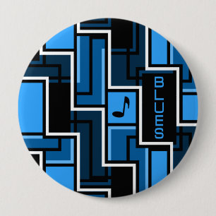 Knop Blauwen, groot Ronde Button 4,0 Cm