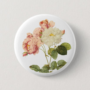 knop Bloemen 2 Ronde Button 5,7 Cm