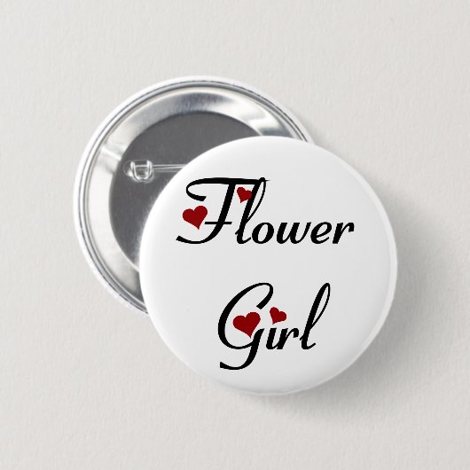 Knop Bloemmeisje Ronde Button 5,7 Cm (Voorkant /achterkant)