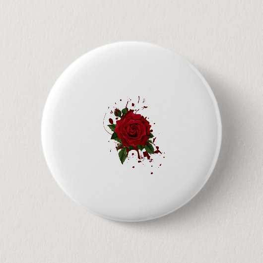 Knop bloemontwerp ronde button 5,7 cm (Voorkant)