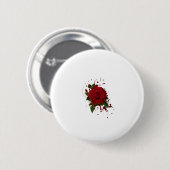 Knop bloemontwerp ronde button 5,7 cm (Voorkant /achterkant)