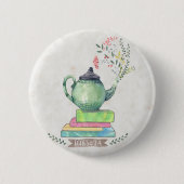 Knop Boeken en Tea Ronde Button 5,7 Cm (Voorkant)