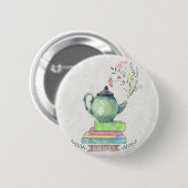 Knop Boeken en Tea Ronde Button 5,7 Cm (Voorkant /achterkant)