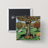 Knop Boekstructuur Vierkante Button 5,1 Cm (Voorkant /achterkant)