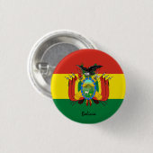 Knop bolivia, patriottische Boliviaanse vlag mode Ronde Button 3,2 Cm (Voorkant /achterkant)
