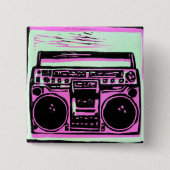 knop boombox vierkante button 5,1 cm (Voorkant)