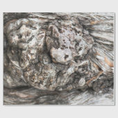 Knop boomstam cadeaupapier (Vlak)