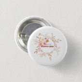 Knop | Botanische Bloem Tijd Pinback Knop Ronde Button 3,2 Cm (Voorkant /achterkant)
