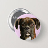 Knop Boxer Dog Ronde Button 5,7 Cm (Voorkant /achterkant)