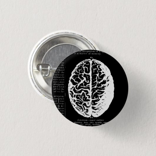 Knop Brain Ronde Button 3,2 Cm (Voorkant /achterkant)