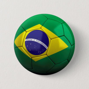 Knop Brasil soccer Ronde Button 5,7 Cm