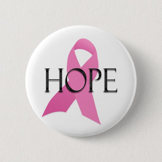 Knop Breast Cancer Hope Ronde Button 5,7 Cm (Voorkant)