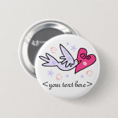 Knop Bridal Party Ronde Button 5,7 Cm (Voorkant /achterkant)