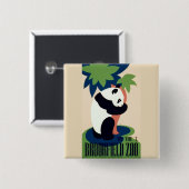 Knop "Brookfield Zoo" Vierkante Button 5,1 Cm (Voorkant /achterkant)