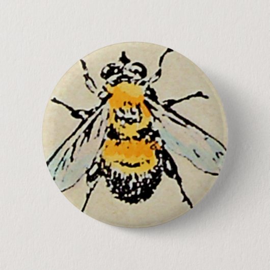 Knop Bumble Bee Ronde Button 5,7 Cm (Voorkant)