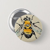 Knop Bumble Bee Ronde Button 5,7 Cm (Voorkant /achterkant)