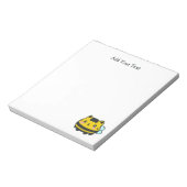 Knop Bumblebee Kat met Gepersonaliseerde Tekst Notitieblok (Linkerzijde)