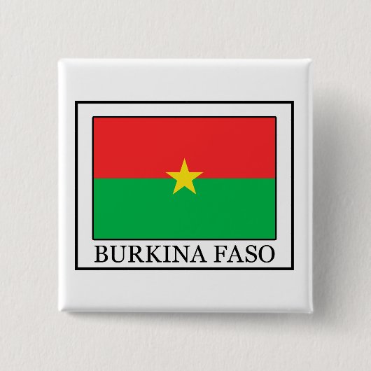 Knop Burkina Faso Vierkante Button 5,1 Cm (Voorkant)