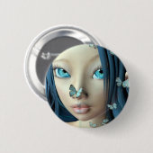 Knop Butterfly Kisses Ronde Button 5,7 Cm (Voorkant /achterkant)