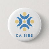 Knop CaliforniaSibs logo Ronde Button 5,7 Cm (Voorkant)