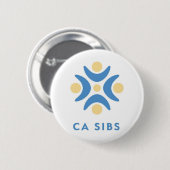 Knop CaliforniaSibs logo Ronde Button 5,7 Cm (Voorkant /achterkant)