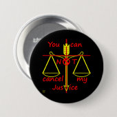 knop "CANCEL JUSTICE" Ronde Button 7,6 Cm (Voorkant /achterkant)