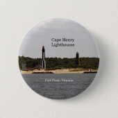 Knop Cape Henry Lighthouses Ronde Button 5,7 Cm (Voorkant)