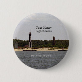 Knop Cape Henry Lighthouses Ronde Button 5,7 Cm