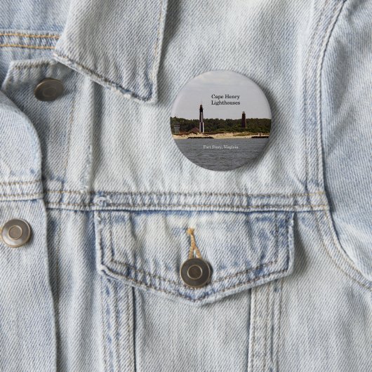 Knop Cape Henry Lighthouses Ronde Button 5,7 Cm (In situ)