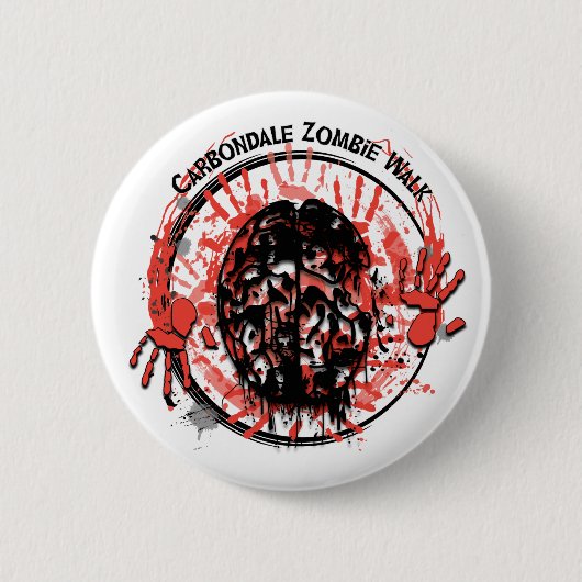Knop Carobligale Zombie Walk Ronde Button 5,7 Cm (Voorkant)