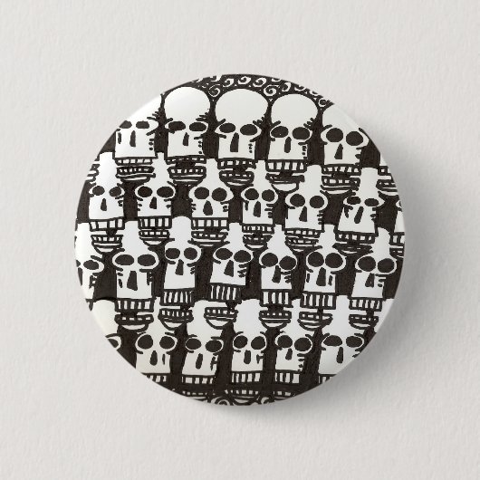 Knop cartoon Skulls Ronde Button 5,7 Cm (Voorkant)