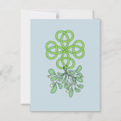 Knop Celtic Love met Mistletoe Magnetische Uitnodiging (Voorkant)
