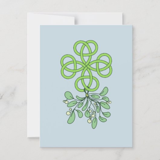 Knop Celtic Love met Mistletoe Magnetische Uitnodiging (Voorkant)