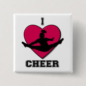 Knop Cheerleader Vierkante Button 5,1 Cm (Voorkant)