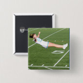 Knop Cheerleader Vierkante Button 5,1 Cm (Voorkant /achterkant)