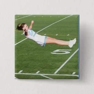 Knop Cheerleader Vierkante Button 5,1 Cm