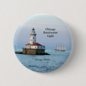 Knop Chicago Breakwater Light & Windy II Ronde Button 5,7 Cm (Voorkant)