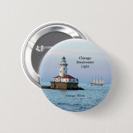 Knop Chicago Breakwater Light & Windy II Ronde Button 5,7 Cm (Voorkant /achterkant)