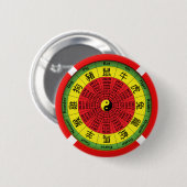 Knop Chinees wiel Ronde Button 5,7 Cm (Voorkant /achterkant)
