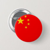 Knop Chinese vlag Ronde Button 5,7 Cm (Voorkant /achterkant)