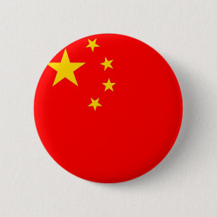Knop Chinese vlag Ronde Button 5,7 Cm
