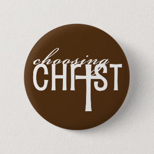 Knop Christus kiezen Ronde Button 5,7 Cm