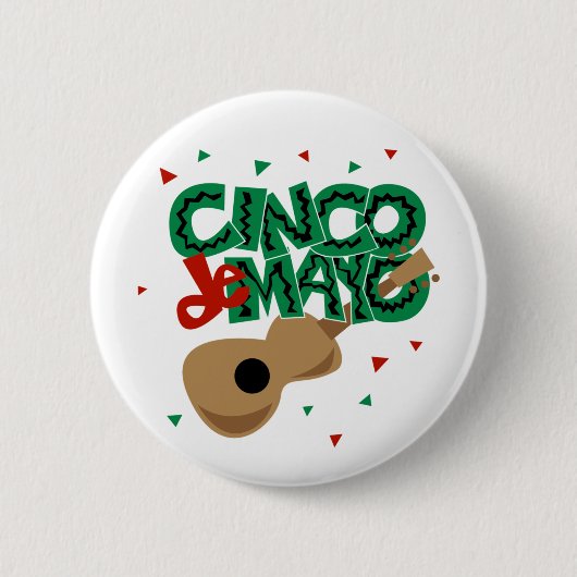 Knop Cinco de Mayo Ronde Button 5,7 Cm (Voorkant)