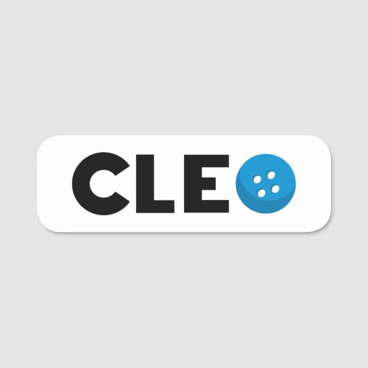 Knop Cleo Naamplaatje (Voorkant)