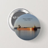 Knop Clyde S. Van Enkevort & Erie Trader Ronde Button 5,7 Cm (Voorkant /achterkant)