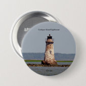 knop Cockspur Island Lighthouse Ronde Button 7,6 Cm (Voorkant /achterkant)