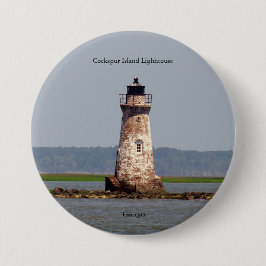 knop Cockspur Island Lighthouse Ronde Button 7,6 Cm