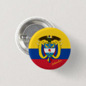 Knop Colombia, patriottische Colombiaanse vlag Ronde Button 3,2 Cm (Voorkant /achterkant)