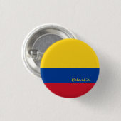 Knop Colombiaanse vlag, patriottisch Colombia Ronde Button 3,2 Cm (Voorkant /achterkant)
